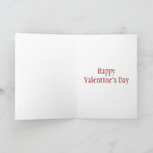 Cartes Pour Fêtes Annuelles LOVE Valentine's Day Red White Heart Dons (Intérieur)