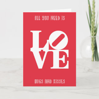 Cartes Pour Fêtes Annuelles Love Word Graphic et citation