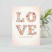 Cartes Pour Fêtes Annuelles "LOVE You, Always, Forever" Amour Floral Rétro (Debout devant)