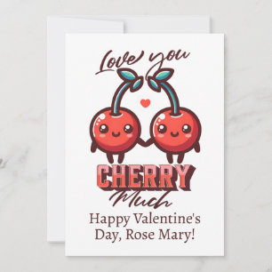 Cartes Pour Fêtes Annuelles Love You Cherry beaucoup de mignonette Cerises Val