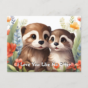 Cartes Pour Fêtes Annuelles Love You Like No Otter Pun Valentine