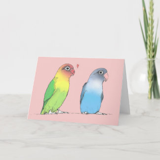 Cartes Pour Fêtes Annuelles Lovebirds Blank Greeting Card