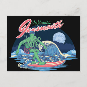 Cartes Pour Fêtes Annuelles Lovecraft de surf à l'intérieur