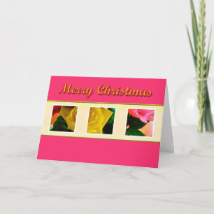 Cartes Pour Fêtes Annuelles Lovely, elegant pink and yellow rose flowers pink