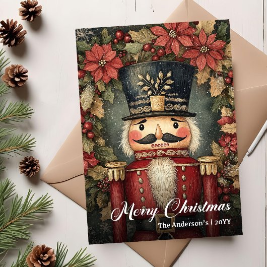 Cartes Pour Fêtes Annuelles Lovely retro Christmas nutcracker card editable