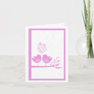Cartes Pour Fêtes Annuelles Lover Birds Valentine's Day Cards