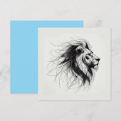 Cartes Pour Fêtes Annuelles Löwe (Devant / Derrière)