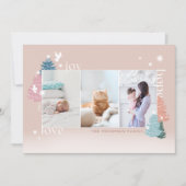 Cartes Pour Fêtes Annuelles Loy Joy Hope Pastel Christmas Tree Forest 3 Photo (Devant)