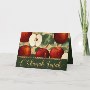 Cartes Pour Fêtes Annuelles L'Shanah Tova Rosh Hashanah Pommes Vertes Juives
