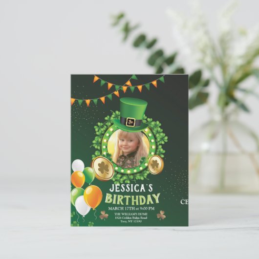 Cartes Pour Fêtes Annuelles Lucky 6E anniversaire, Saint Patrick's Day (Debout devant)
