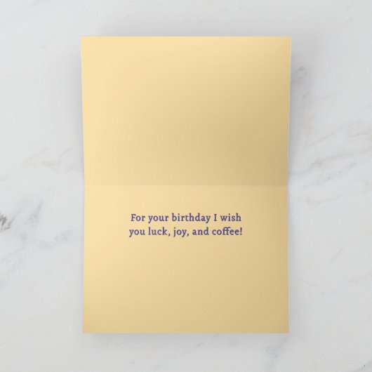 Cartes Pour Fêtes Annuelles Lucky Coffee Heureux Anniversaire Ducky Card (Intérieur)