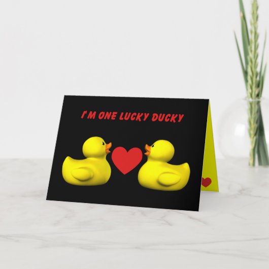 Cartes Pour Fêtes Annuelles Lucky Ducky (Devant)