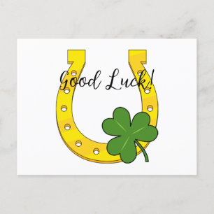 Cartes Pour Fêtes Annuelles Lucky Golden Horseshoe avec Shamrock Ajouter du