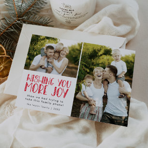 Cartes Pour Fêtes Annuelles LUCY Red Unique Amusement Famille Photo Funny Noël