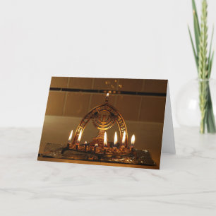 Cartes Pour Fêtes Annuelles Lueur d'or de Hanoukka