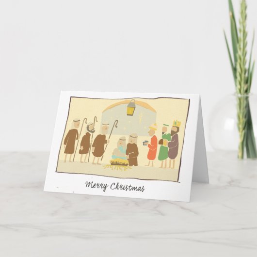 Cartes Pour Fêtes Annuelles Lumière dans l'écurie (Devant)