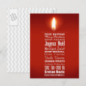 Cartes Pour Fêtes Annuelles Lumière de la bougie de Noël (Devant / Derrière)