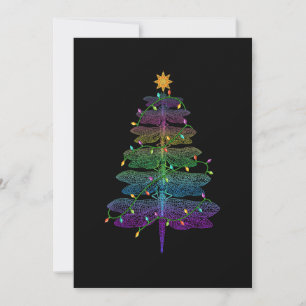 Cartes Pour Fêtes Annuelles Lumière de sapin de Noël Libellule Pyjama familial