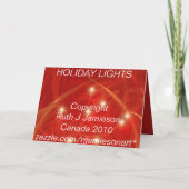 CARTES POUR FÊTES ANNUELLES LUMIÈRE DES VACANCES (Dos)