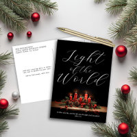 Lumière du monde Bible Verse Noël chrétien