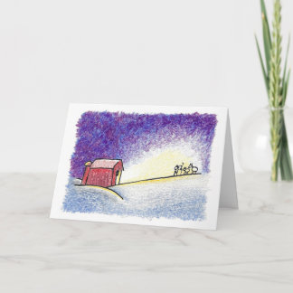 Cartes Pour Fêtes Annuelles Lumière paisible de Noël