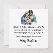 Cartes Pour Fêtes Annuelles Lumière sacrée – Douce Nativité (Dos)