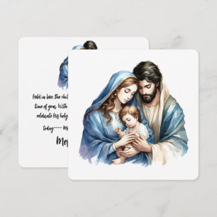 Cartes Pour Fêtes Annuelles Lumière Sainte – Tendre Nativité