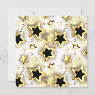 Cartes Pour Fêtes Annuelles Lumière transparente avec étoiles or