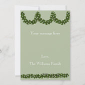 Cartes Pour Fêtes Annuelles Lumières à double pin vert Photo personnalisée (Dos)