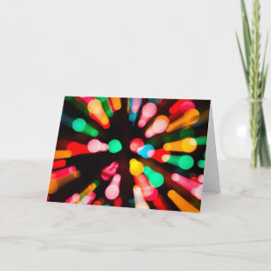 Cartes Pour Fêtes Annuelles Lumières de Noël à la vitesse de chaîne