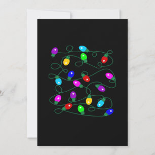 Cartes Pour Fêtes Annuelles Lumières de Noël -Allumons les lumières- Joyeux &