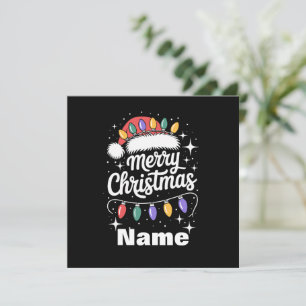 Cartes Pour Fêtes Annuelles Lumières de Noël chapeau de Père Noël Cadeau perso