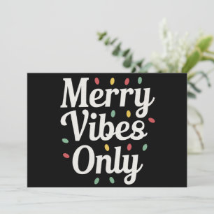 Cartes Pour Fêtes Annuelles Lumières de Noël de la famille assorties Vibes joy