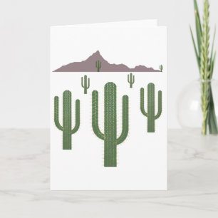 Cartes Pour Fêtes Annuelles Lumières de Noël du Saguaro