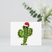 Cartes Pour Fêtes Annuelles Lumières de Noël du Saguaro (Debout devant)