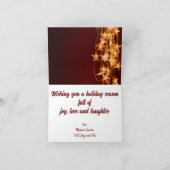 Cartes Pour Fêtes Annuelles Lumières de Noël en forme d'étoiles pour militaire (Intérieur)