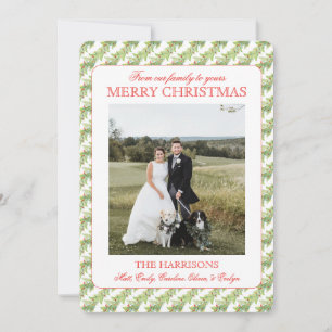 Cartes Pour Fêtes Annuelles Lumières de Noël Garland One Photo Vintage