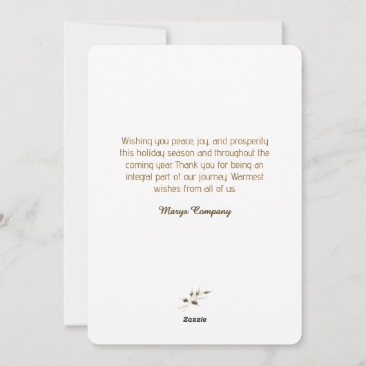 Cartes Pour Fêtes Annuelles Lumières de Noël minimes sur arbre simple (Dos)