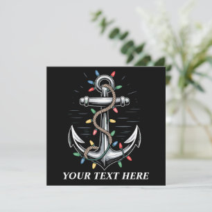Cartes Pour Fêtes Annuelles Lumières de Noël personnalisées Bateau de voile 