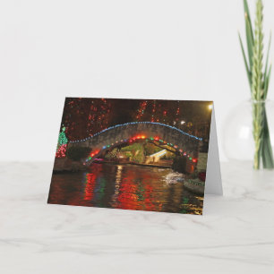 Cartes Pour Fêtes Annuelles Lumières de Noël sur le pont de Rosita