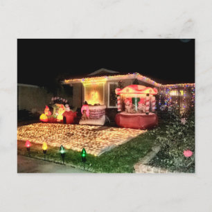 Cartes Pour Fêtes Annuelles Lumières et décorations de Noël vintage