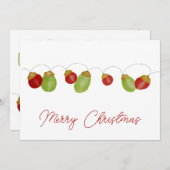 Cartes Pour Fêtes Annuelles Luminaire de Noël Vintage (Devant / Derrière)