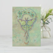 Cartes Pour Fêtes Annuelles Luna Moth moon design par Renee Lavoie (Debout devant)