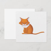 Cartes Pour Fêtes Annuelles Lundi Matin Visage de chat (Devant / Derrière)
