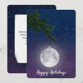 Cartes Pour Fêtes Annuelles Lune de Noël sur Pine Bough (Devant / Derrière)