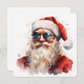 Cartes Pour Fêtes Annuelles Lunettes de soleil Cool Santa Claus (Devant / Derrière)