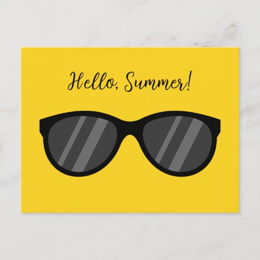 Cartes Pour Fêtes Annuelles Lunettes de soleil de dessin cool | Ajouter du tex (Devant)
