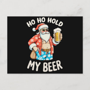 Cartes Pour Fêtes Annuelles Lunettes de soleil de Noël Santa Tiens ma bière Ch