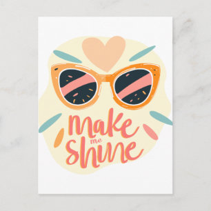 Cartes Pour Fêtes Annuelles Lunettes de soleil rétro Cute Citation Make Me Shi