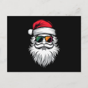 Cartes Pour Fêtes Annuelles Lunettes de soleil rétro visage de Père Noël Noël